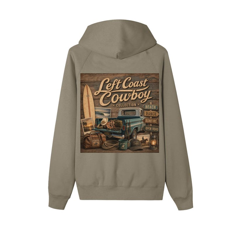 Left Coast Cowboy Collection Zip-up Fleece Hoodie 8