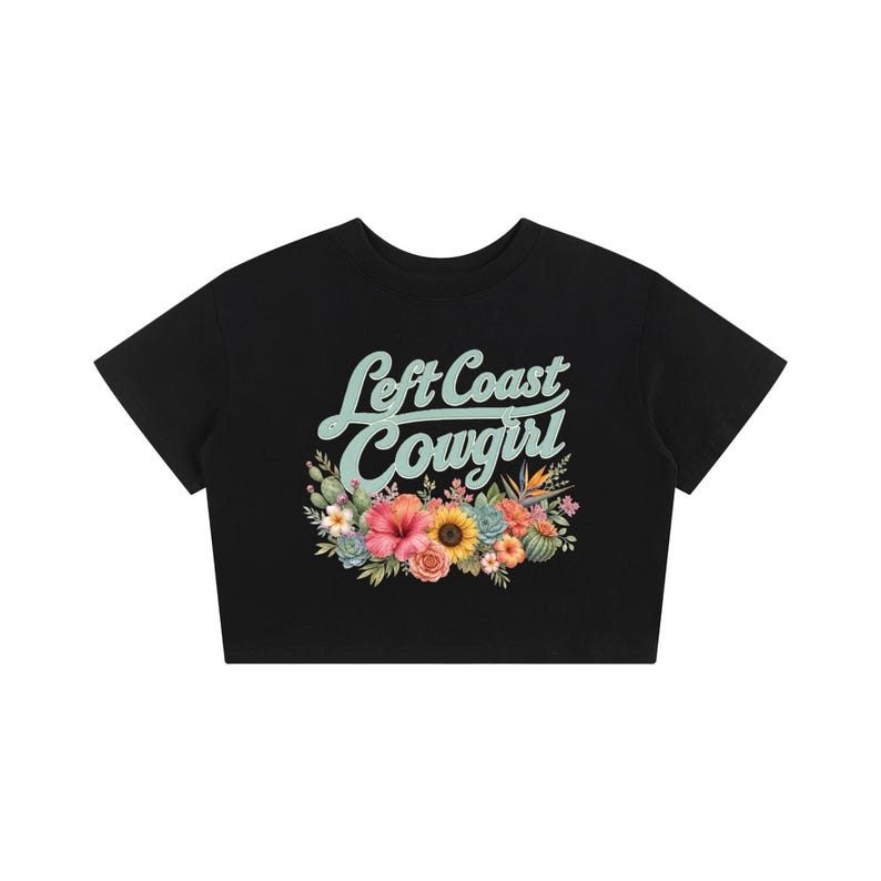 Left Coast Cowgirl Baby Tee Seamless T-Shirt
