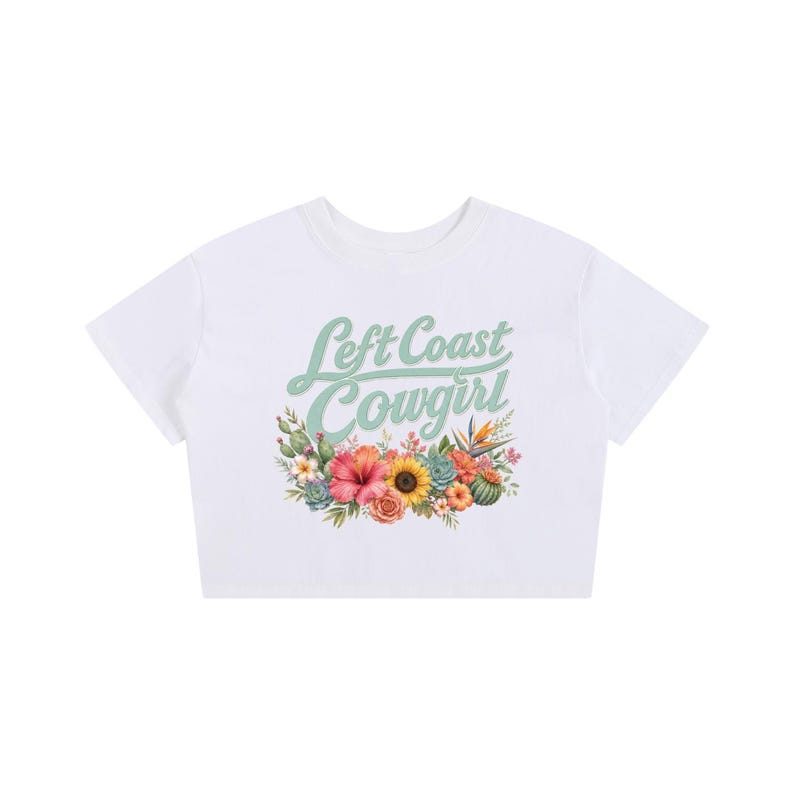 Left Coast Cowgirl Baby Tee Seamless T-Shirt 3