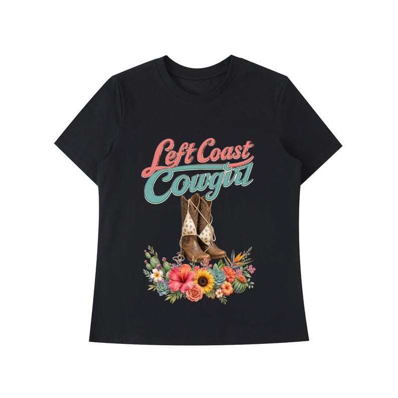 Left Coast Cowgirl Shoulder T-Shirt