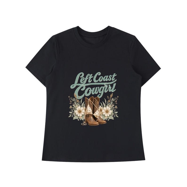 Left Coast Cowgirl Wildflower Shoulder T-Shirt