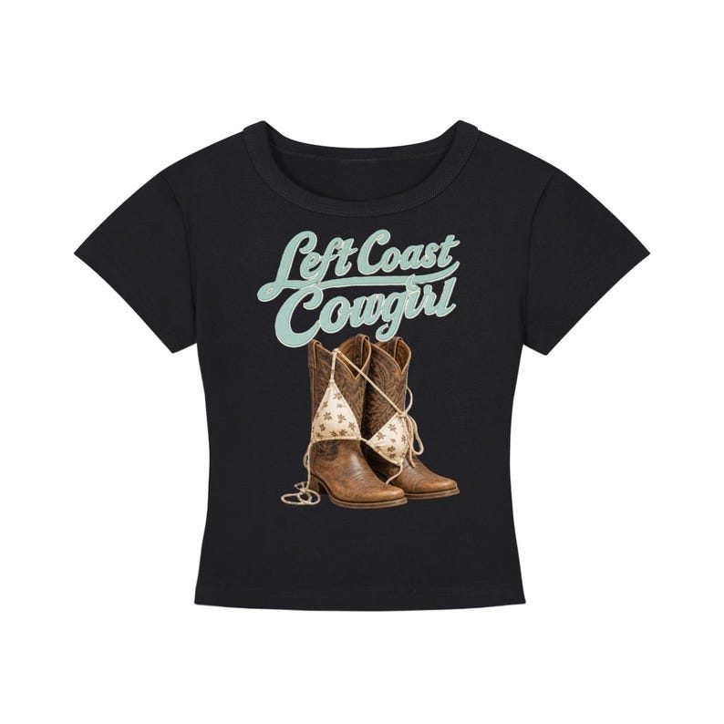 Left Coast Cowgirl Women's Cropped T-Shirt